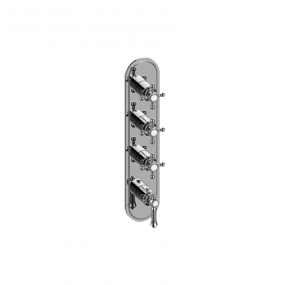 Adley Traditional M-Series Valve Trim with Four Handles