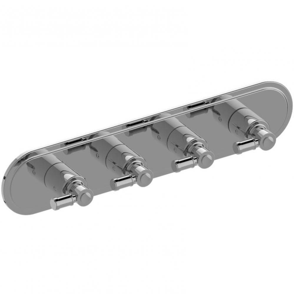 Bali Traditional M-Series Valve Trim with Four Handles (Horizontal Orientation)