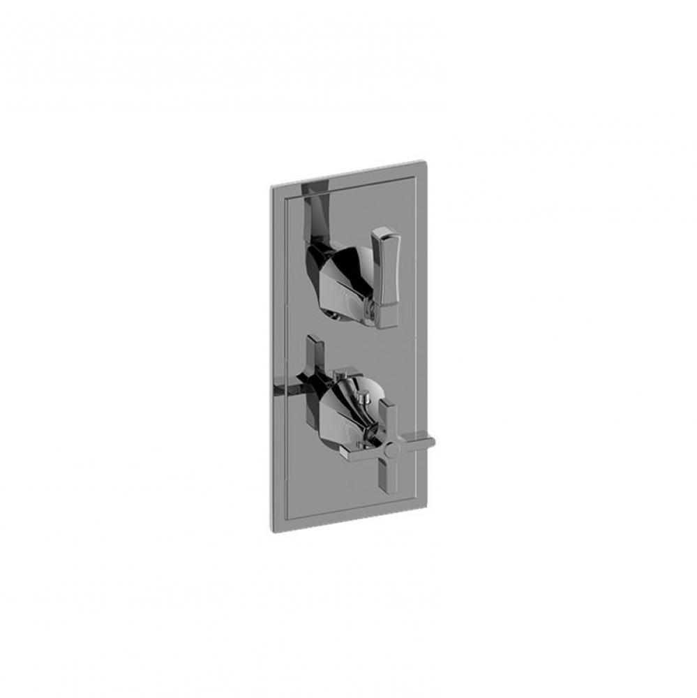 M-Series Finezza DUE 2-Hole Trim Plate w/Finezza Handles (Vertical Installation)