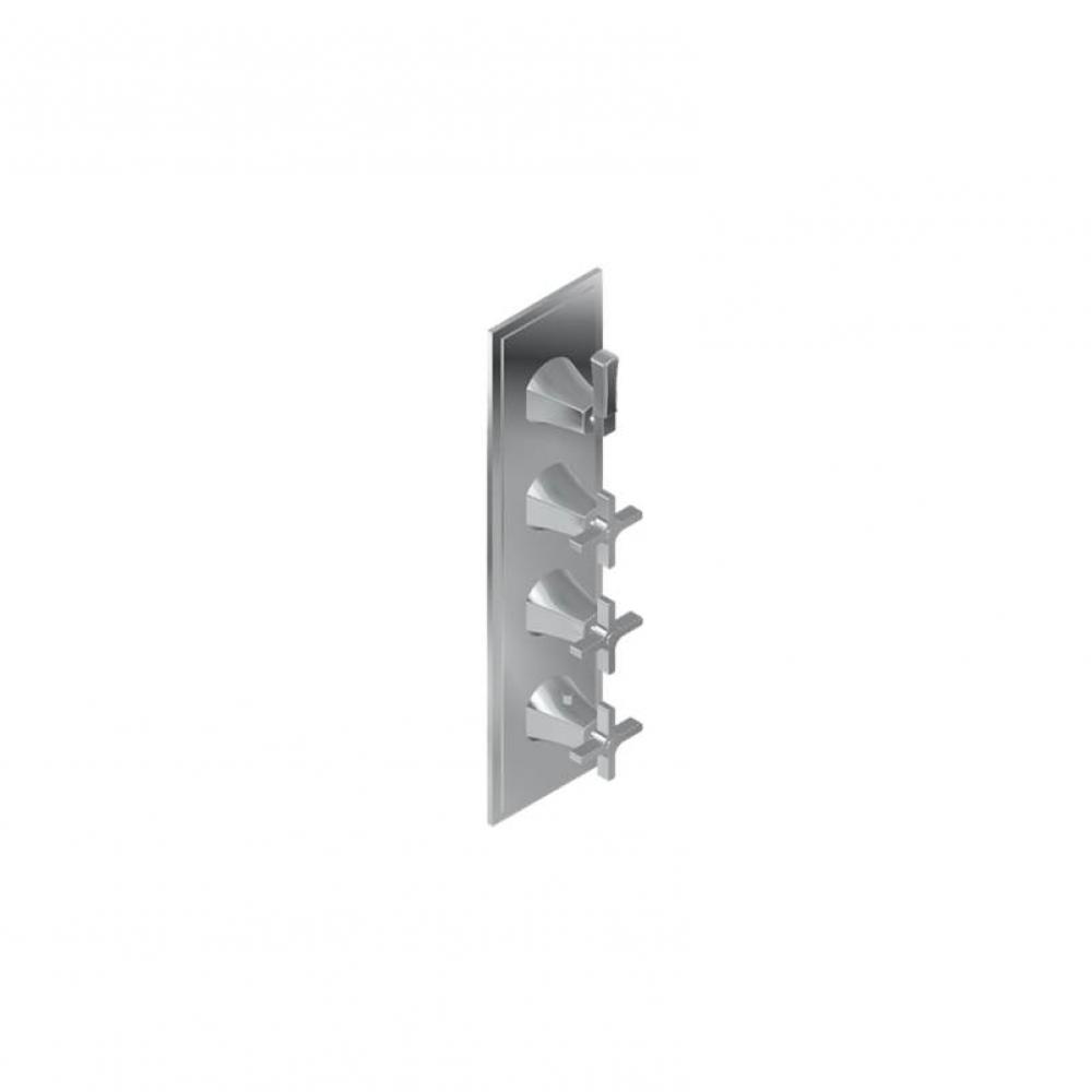 M-Series Finezza DUE 4-Hole Trim Plate w/Finezza Handles (Vertical Installation)