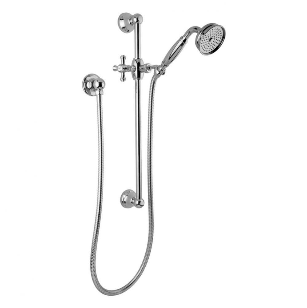 Traditional Handshower w/Wall-Mounted Slide Bar