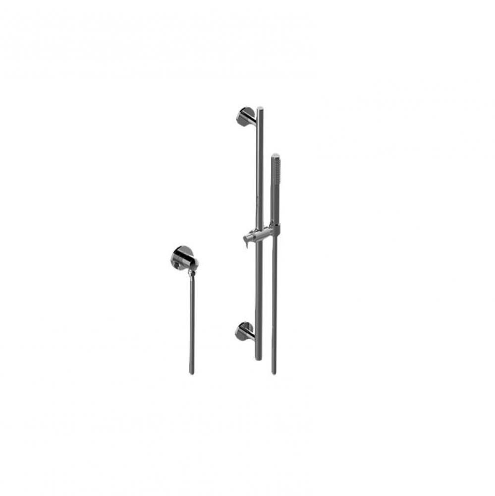 Contemporary Handshower w/Harley Wall-Mounted Slide Bar