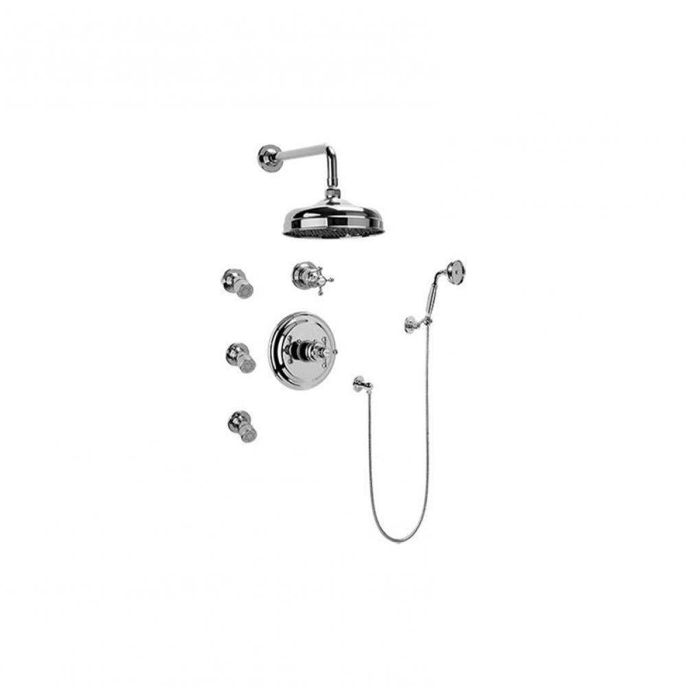 Full Thermostatic Shower System with Transfer Valve (Trim Only)