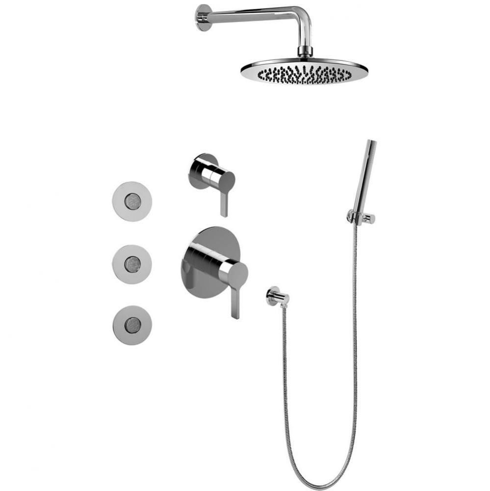 Full Thermostatic Shower System w/Diverter Valve - Trim Only