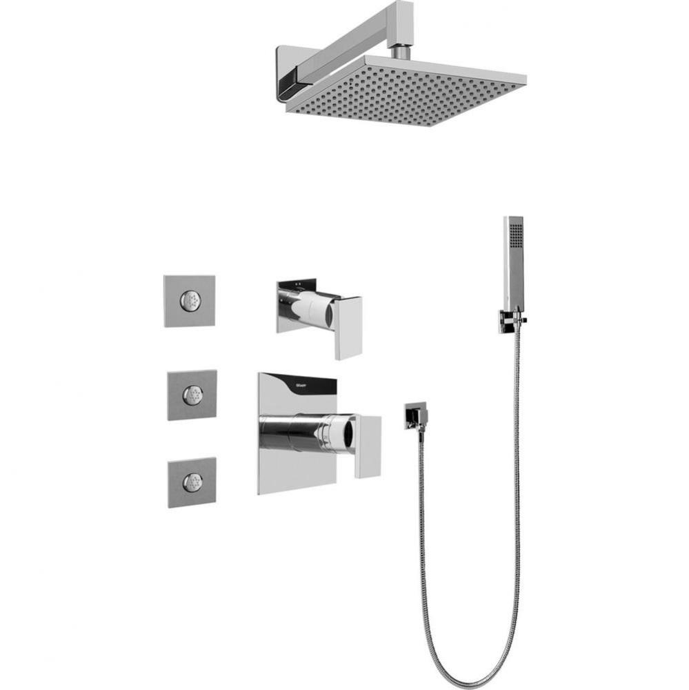 Full Thermostatic Shower System with Transfer Valve (Rough & Trim)