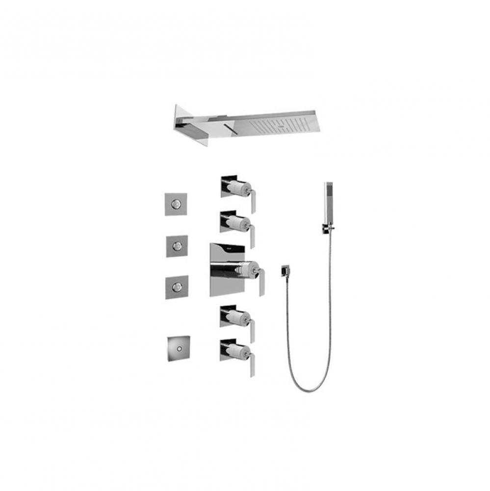 Full Square LED Thermostatic Shower System