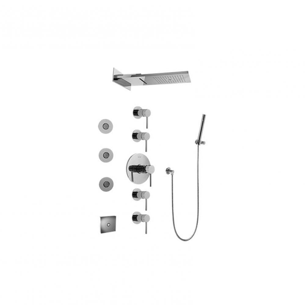 Full Round LED Thermostatic Shower System