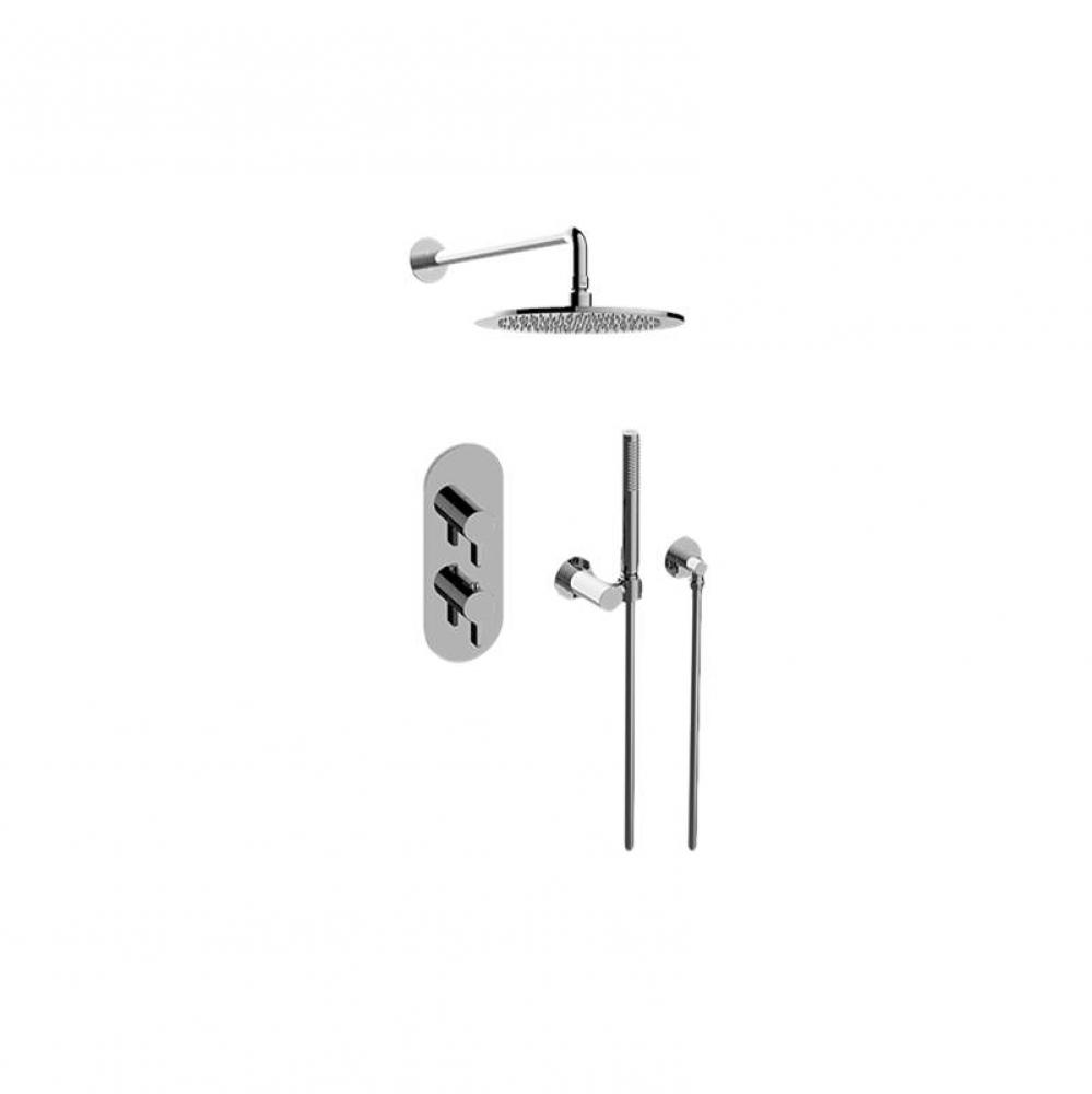 M-Series Thermostatic Shower System - Shower with Handshower (Rough & Trim)