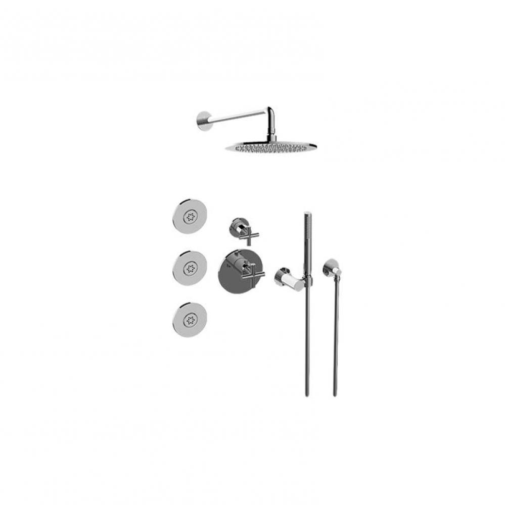 M-Series Full Thermostatic Shower System w/Diverter Valve (Rough & Trim)