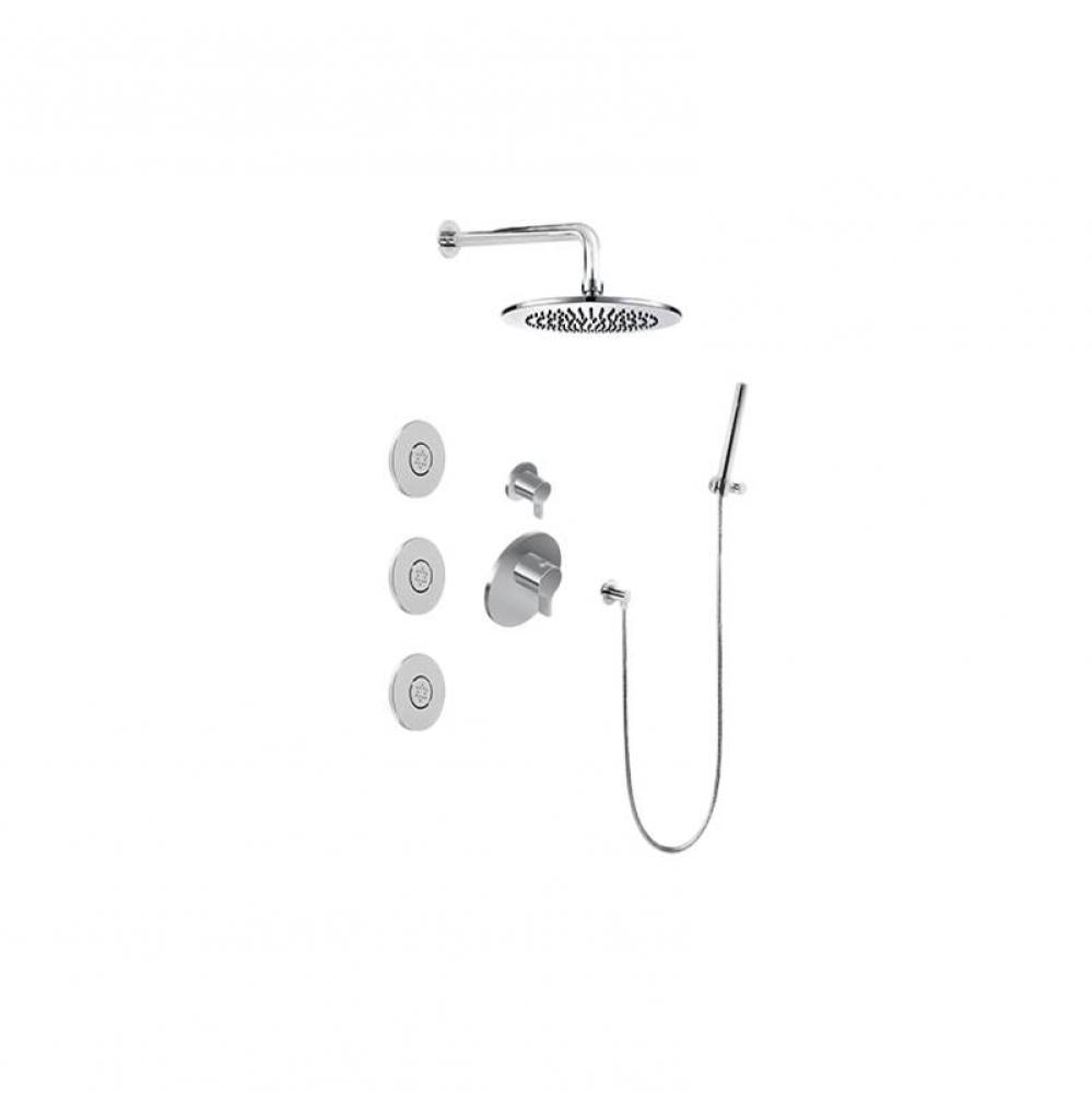 M-Series Full Thermostatic Shower System w/Diverter Valve (Rough & Trim)