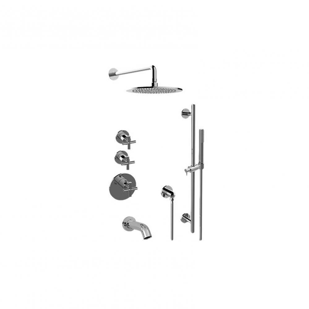 M-Series Full Thermostatic Shower System w/Diverter Valve (Trim Only)