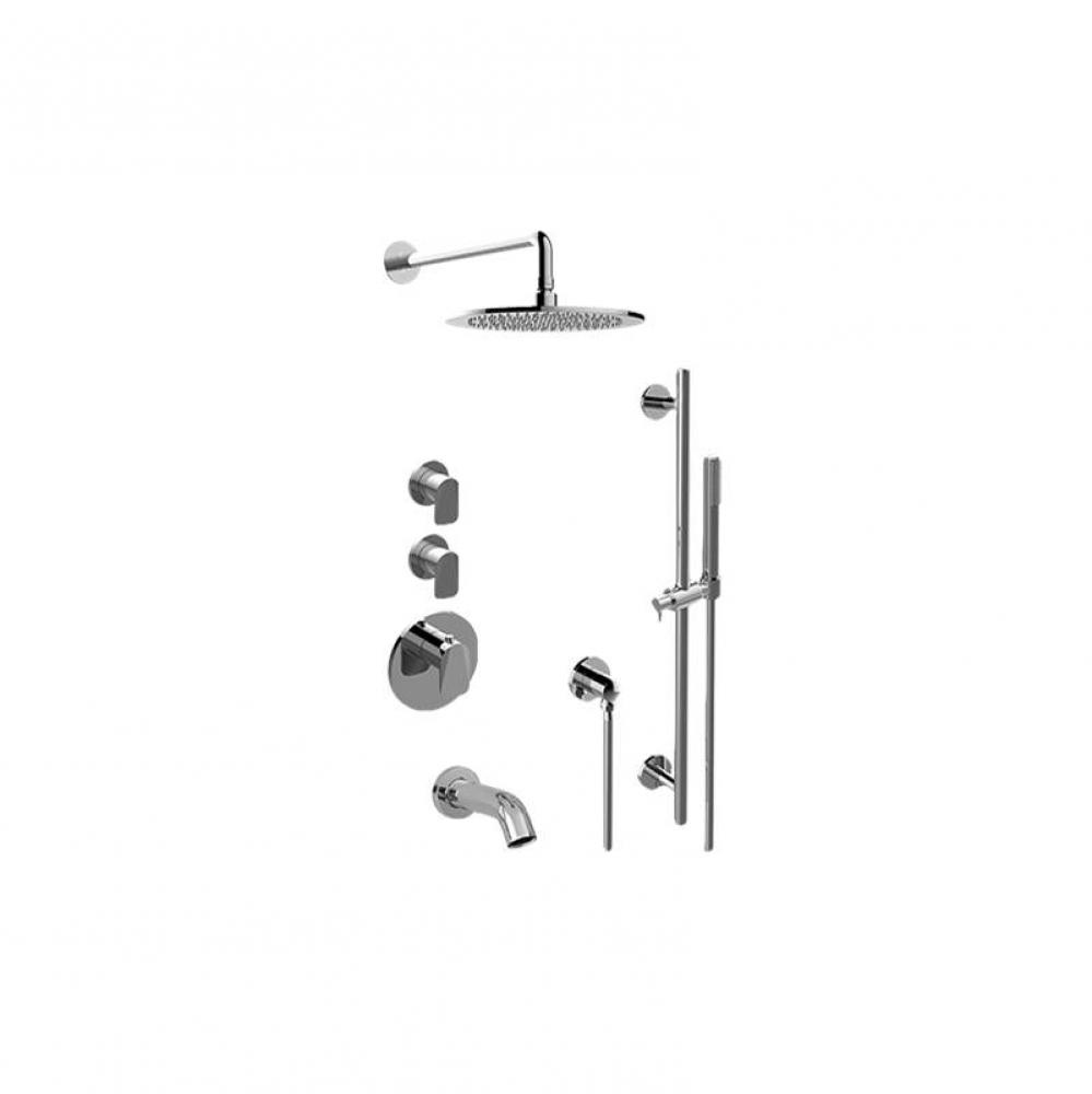 M-Series Full Thermostatic Shower System w/Diverter Valve (Rough & Trim)