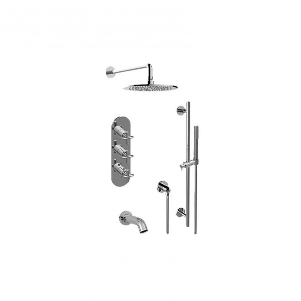 M-Series Full Thermostatic Shower System w/Diverter Valve (Rough & Trim)