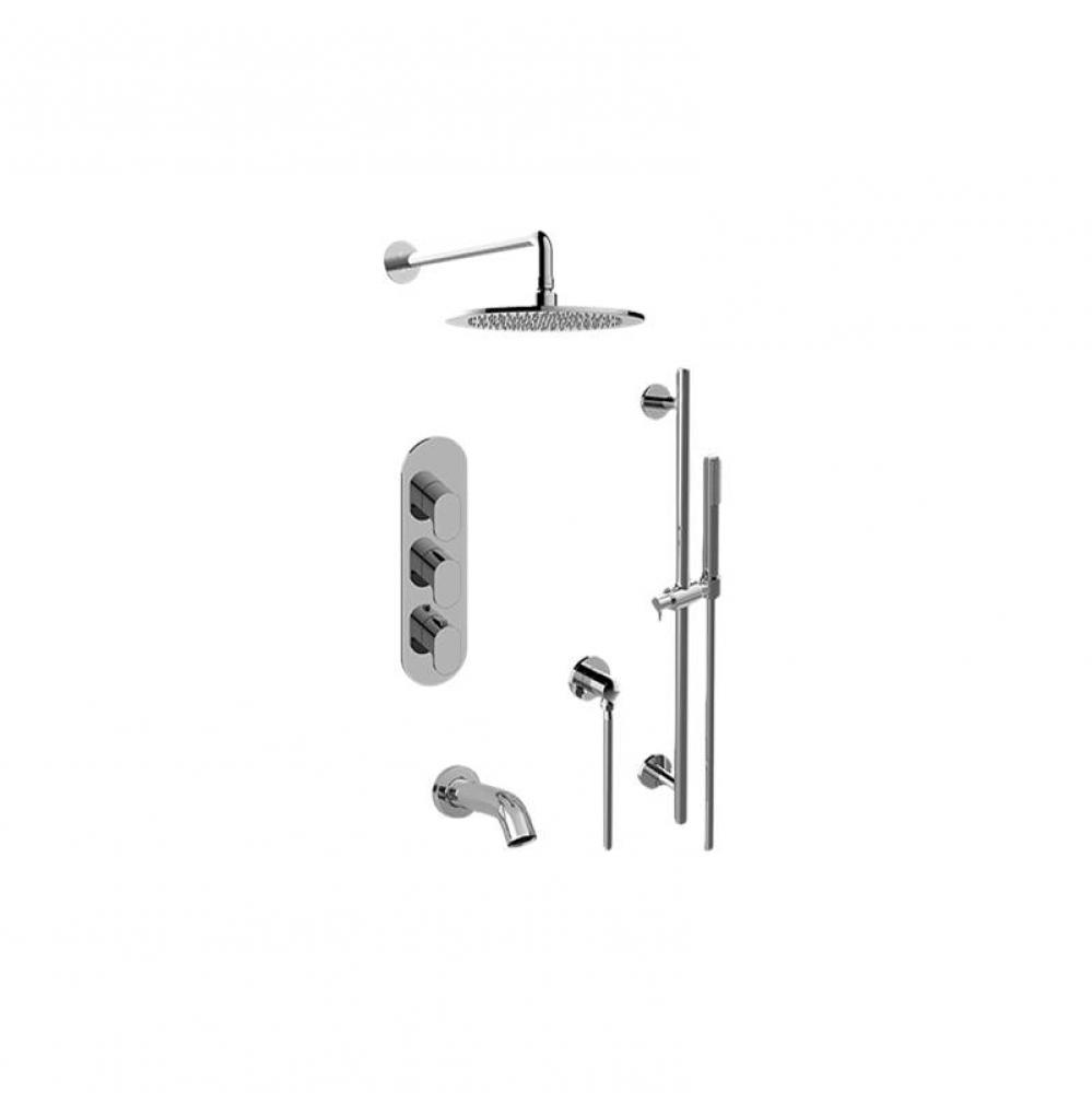 M-Series Full Thermostatic Shower System w/Diverter Valve (Rough & Trim)