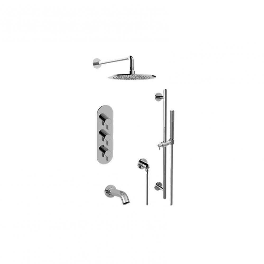 M-Series Full Thermostatic Shower System w/Diverter Valve (Rough & Trim)