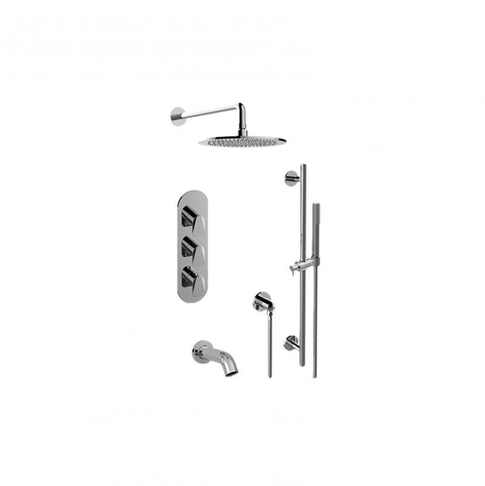 M-Series Full Thermostatic Shower System w/Diverter Valve (Trim Only)