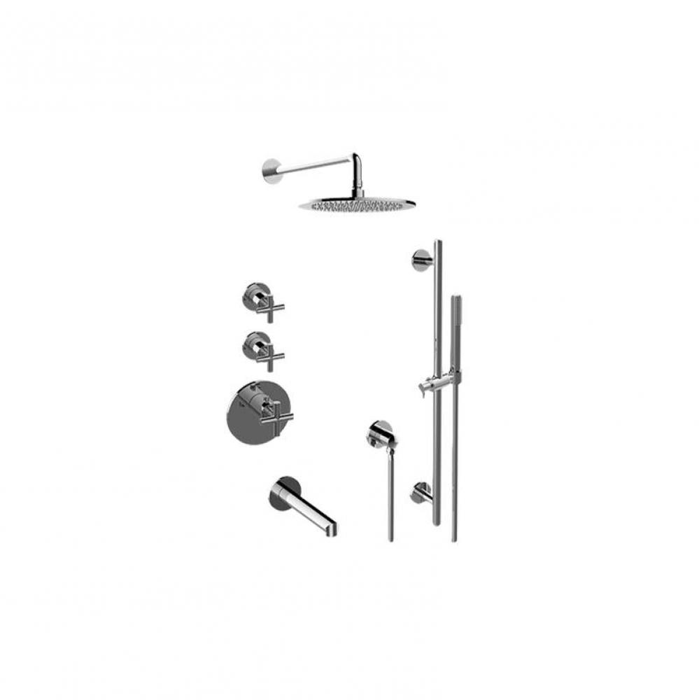 M-Series Thermostatic Shower System Tub and Shower with Handshower (Rough & Trim)