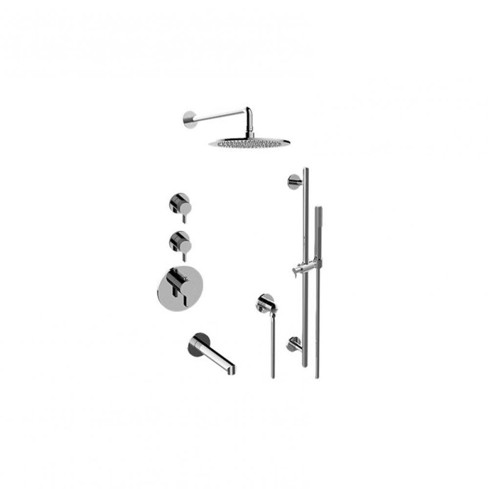 M-Series Thermostatic Shower System Tub and Shower with Handshower (Rough & Trim)