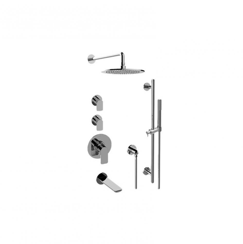 M-Series Thermostatic Shower System Tub and Shower with Handshower (Rough & Trim)