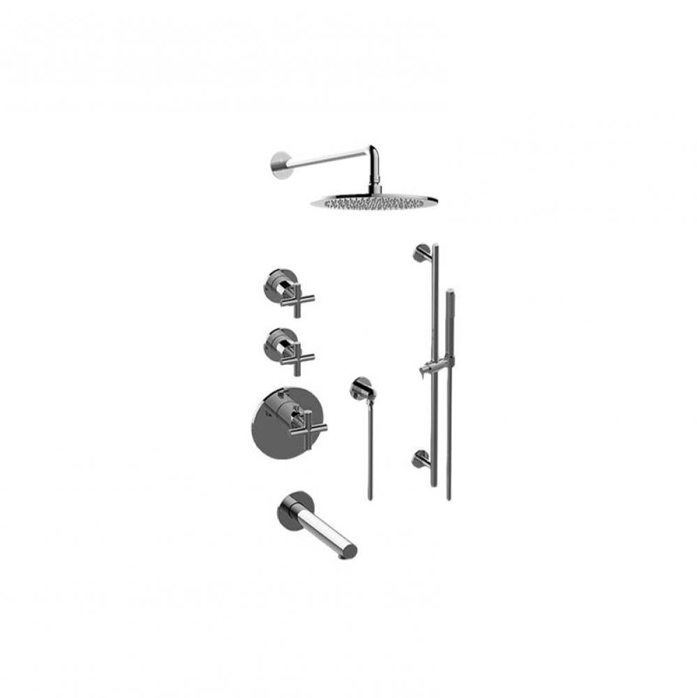 M-Series Thermostatic Shower System Tub and Shower with Handshower (Rough & Trim)