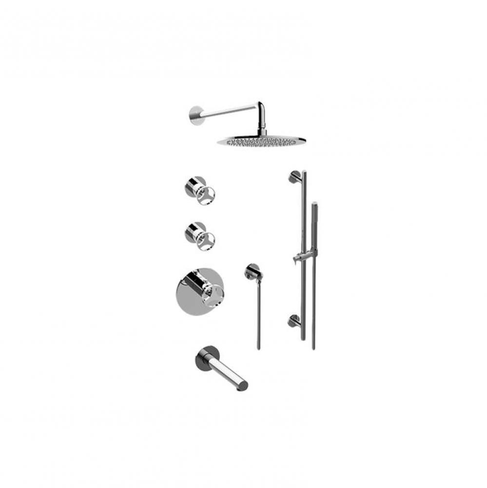 M-Series Thermostatic Shower System Tub and Shower with Handshower (Rough & Trim)