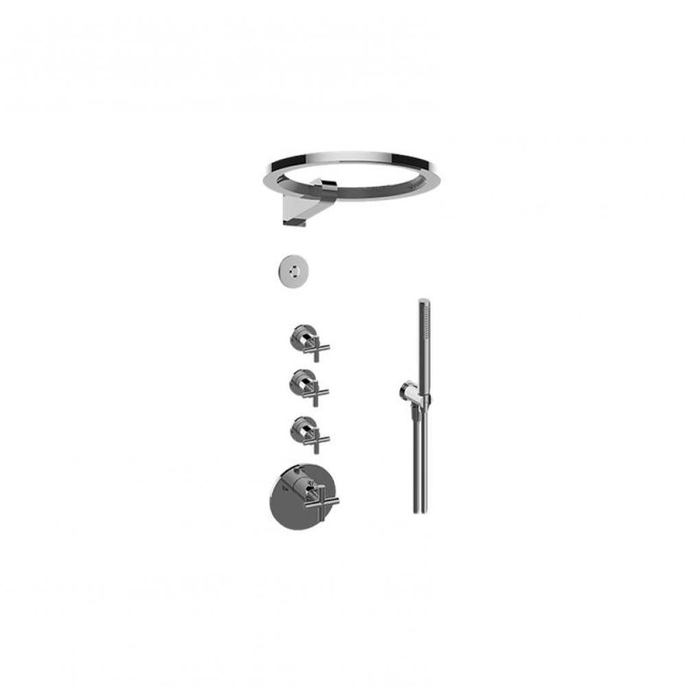 M-Series Thermostatic Set w/Ametis Ring and Handshower (Trim Only)