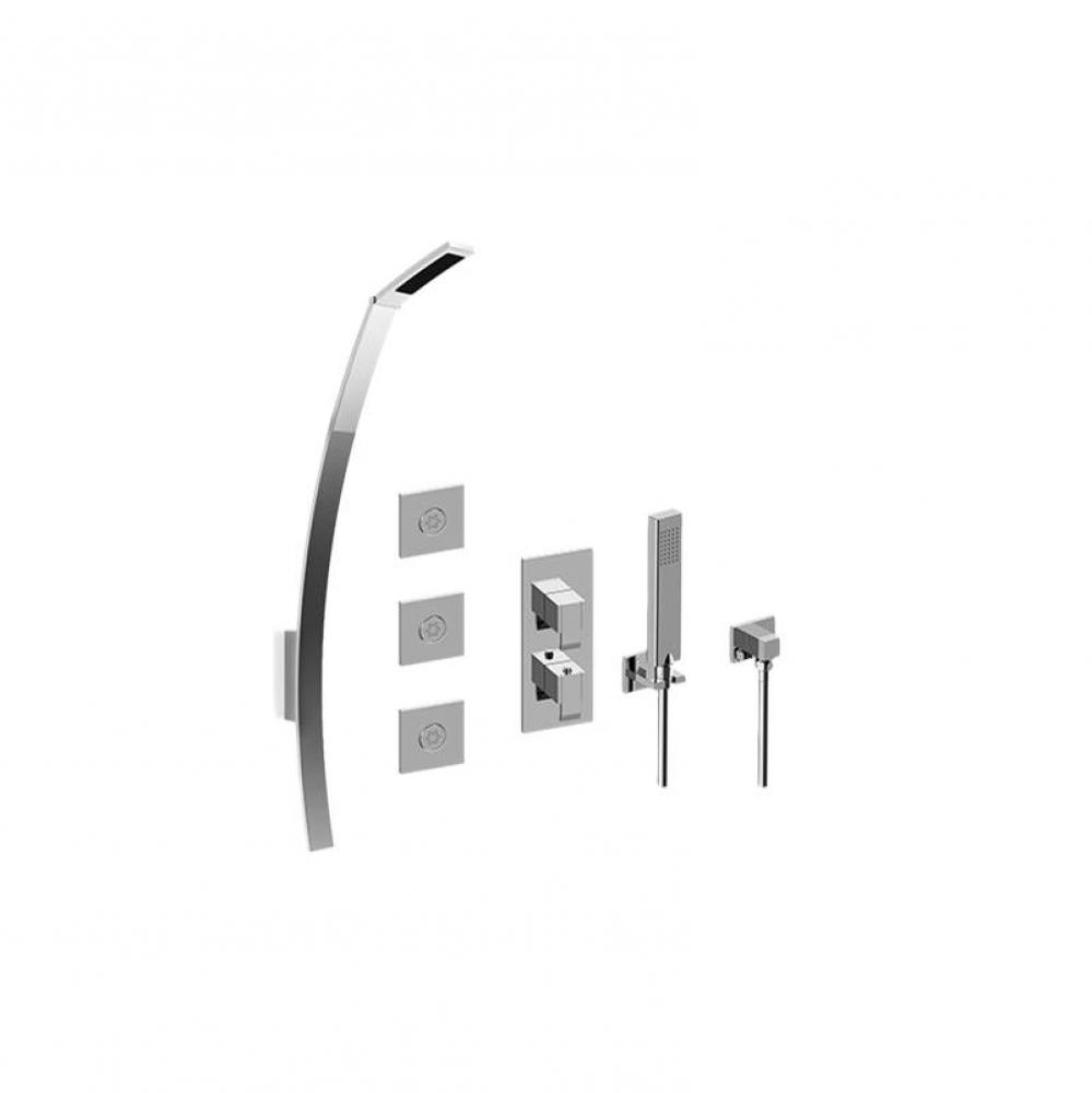 M-Series Full Thermostatic Shower System w/Diverter Valve (Rough & Trim)