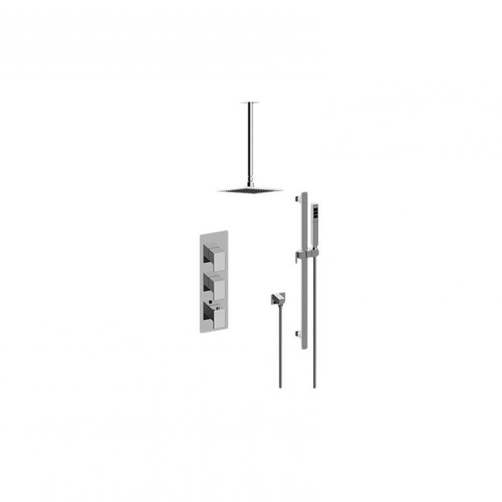 M-Series Thermostatic Shower System - Shower with Handshower (Rough & Trim)