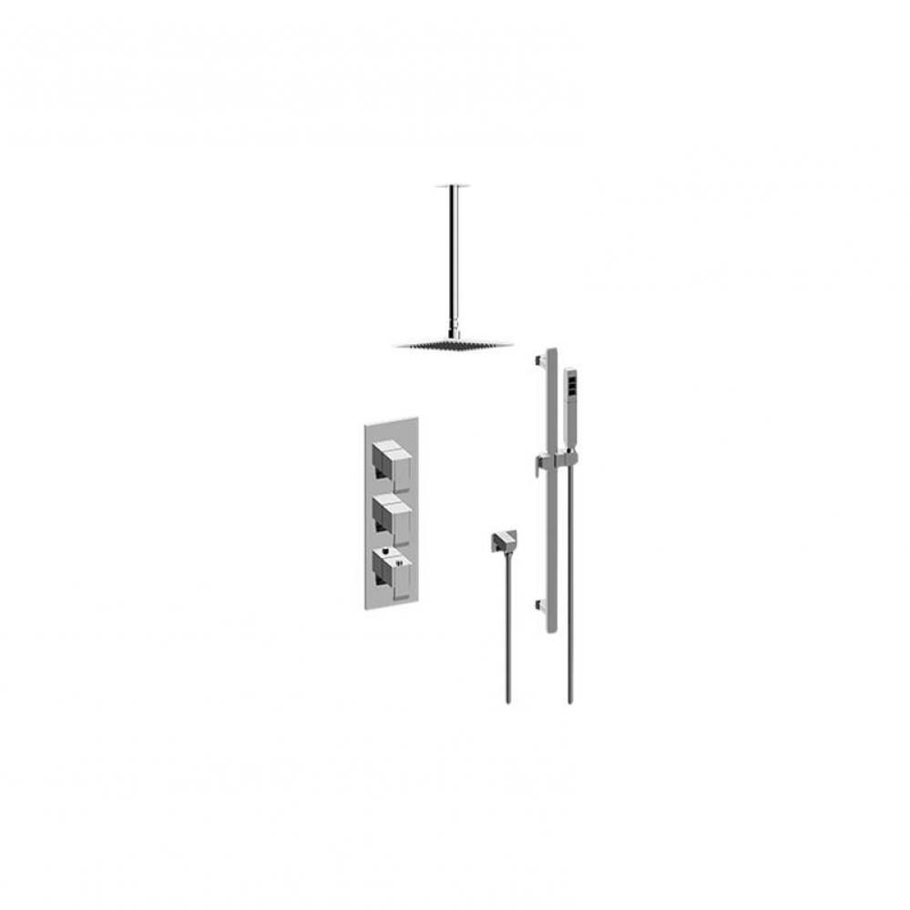 M-Series Thermostatic Shower System - Shower with Handshower (Rough & Trim)