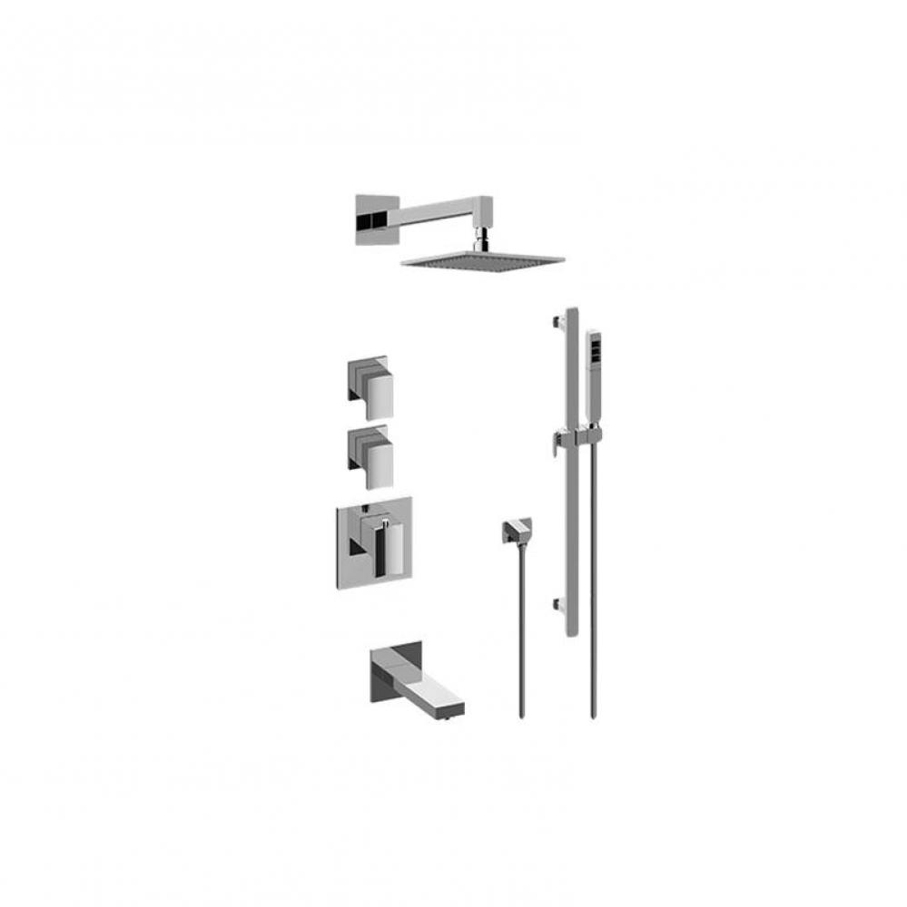 M-Series Thermostatic Shower System - Tub and Shower with Handshower (Rough & Trim)
