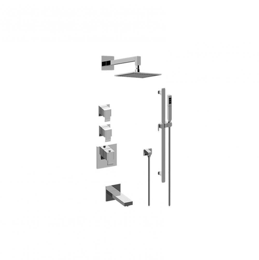 M-Series Thermostatic Shower System - Tub and Shower with Handshower (Rough & Trim)