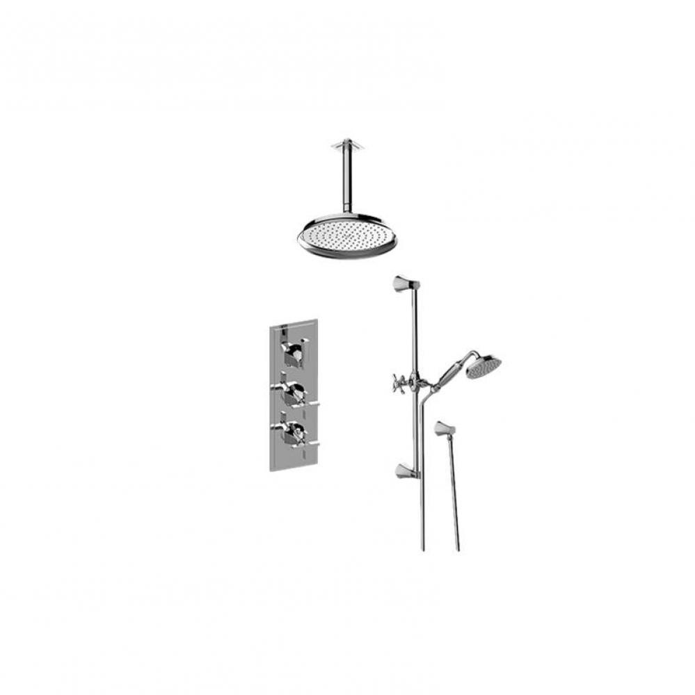 M-Series Thermostatic Shower System - Shower with Handshower (Rough & Trim)