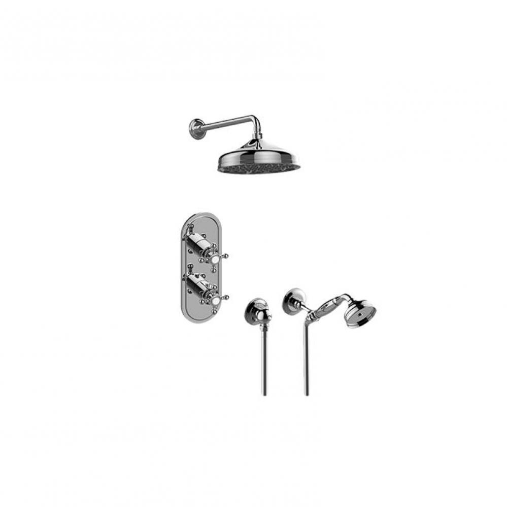 M-Series Thermostatic Shower System - Shower with Handshower (Rough & Trim)