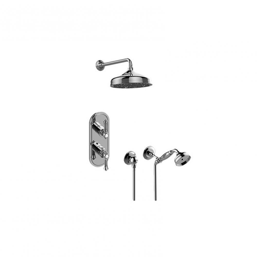 M-Series Thermostatic Shower System - Shower with Handshower (Rough & Trim)