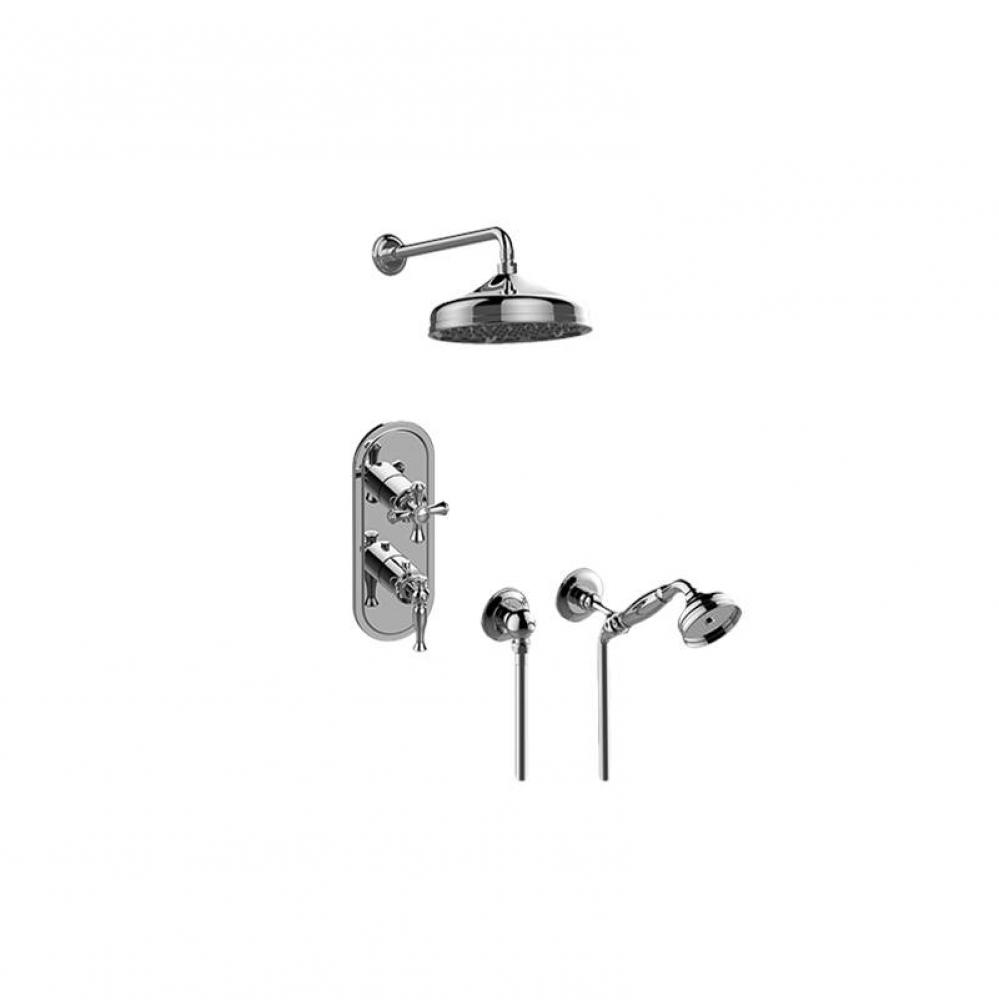 M-Series Thermostatic Shower System - Shower with Handshower (Rough & Trim)