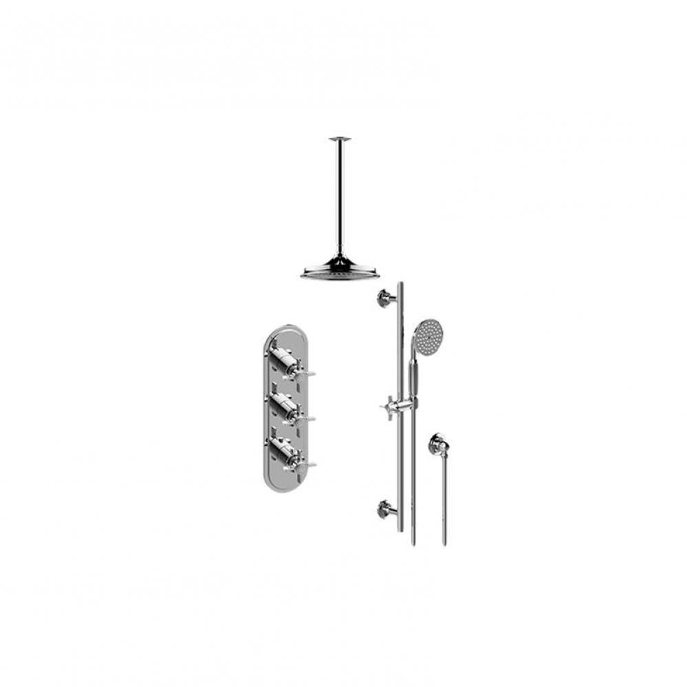 M-Series Thermostatic Shower System - Shower with Handshower (Rough & Trim)