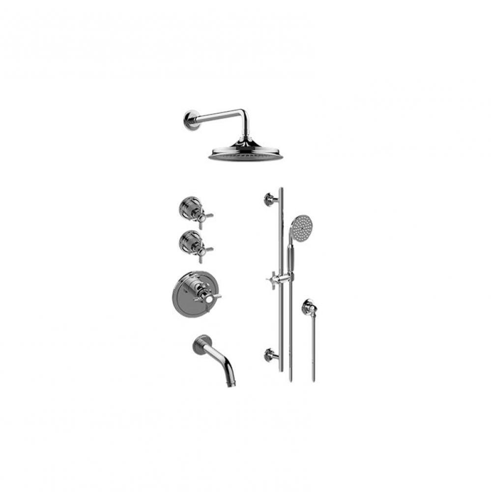 M-Series Thermostatic Shower System - Tub and Shower with Handshower (Rough & Trim)