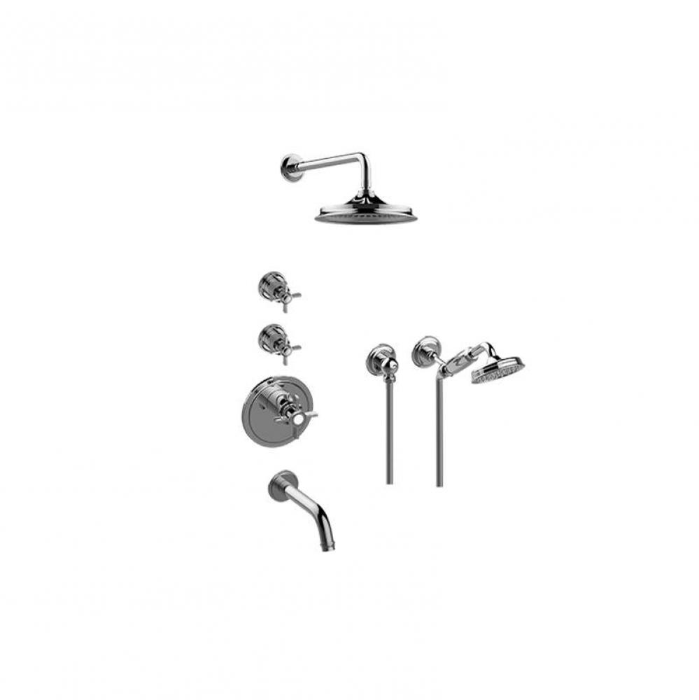 M-Series Thermostatic Shower System - Tub and Shower with Handshower (Trim Only)