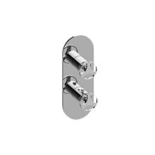 Graff G-8047-C19E0-PC-T - M-Series Round 2-Hole Trim Plate with Harley Handles (Vertical Installation)