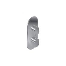 Graff G-8047-LM45E0-PC-T - M-Series Round 2-Hole Trim Plate with Phase Handles (Vertical Installation)