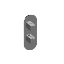 Graff G-8047-SH0-PC-T - M-Series Round 2-Hole Trim Plate with Square Handles (Vertical Installation)