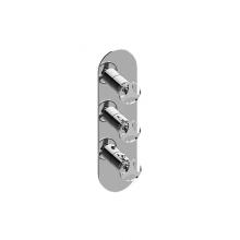 Graff G-8056-C19E0-PC-T - M-Series Round 3-Hole Trim Plate with Harley Handles (Vertical Installation)