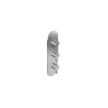 Graff G-8056-LM46E0-PC-T - M-Series Round 3-Hole Trim Plate with Terra Handles (Vertical Installation)