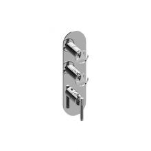 Graff G-8056-LM57C19-PC/OX-T - M-Series Round 3-Hole Trim Plate with Harley Handles (Vertical Installation)