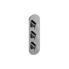 Graff G-8056-LM59E0-PC-T - M-Series Round Thermostatic 3-Hole Trim Plate and Handle (Trim Only)
