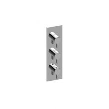 Graff G-8057-LM46E0-PC-T - M-Series Square 3-Hole Trim Plate with Terra Handles (Vertical Installation)