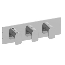 Graff G-8057H-LM42E0-UB-T - M-Series Square Thermostatic 3-Hole Trim Plate and Handle (Horizontal Installation)