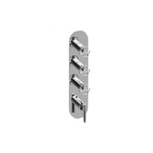 Graff G-8058-LM57C19-PC/OX-T - M-Series Round 4-Hole Trim Plate with Harley Handles (Vertical Installation)
