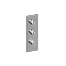 Graff G-8082-RH0-PC-T - M-Series Transitional Square 3-Hole Trim Plate with Round Handles (Vertical Orientation)