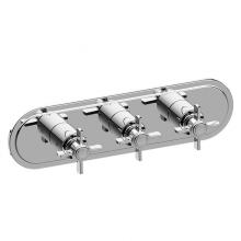 Graff G-8087H-C16E0-PC-T - Camden Traditional M-Series Valve Trim with Three Handles (Horizontal Orientation)